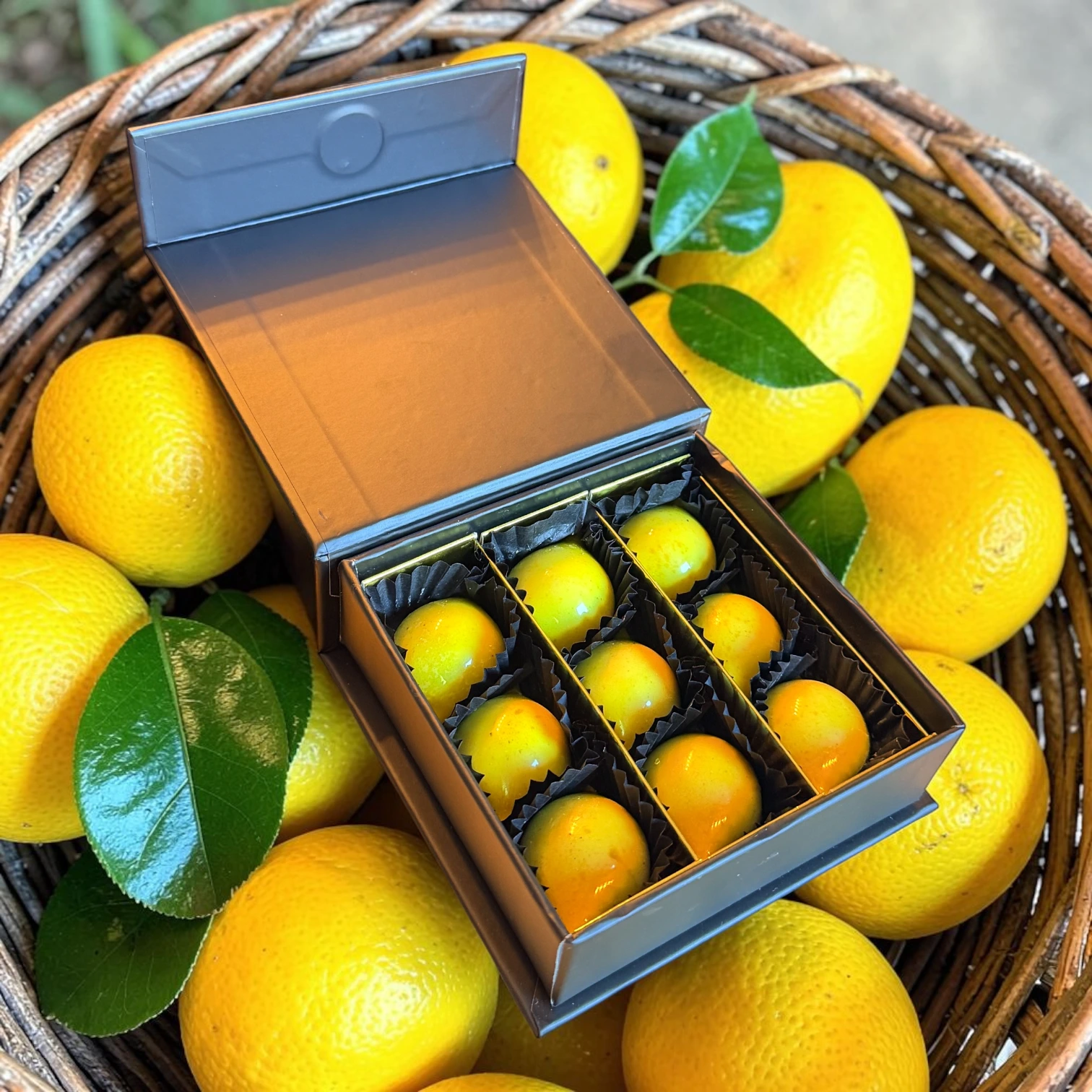 Praline Yuzu et Praliné noisette