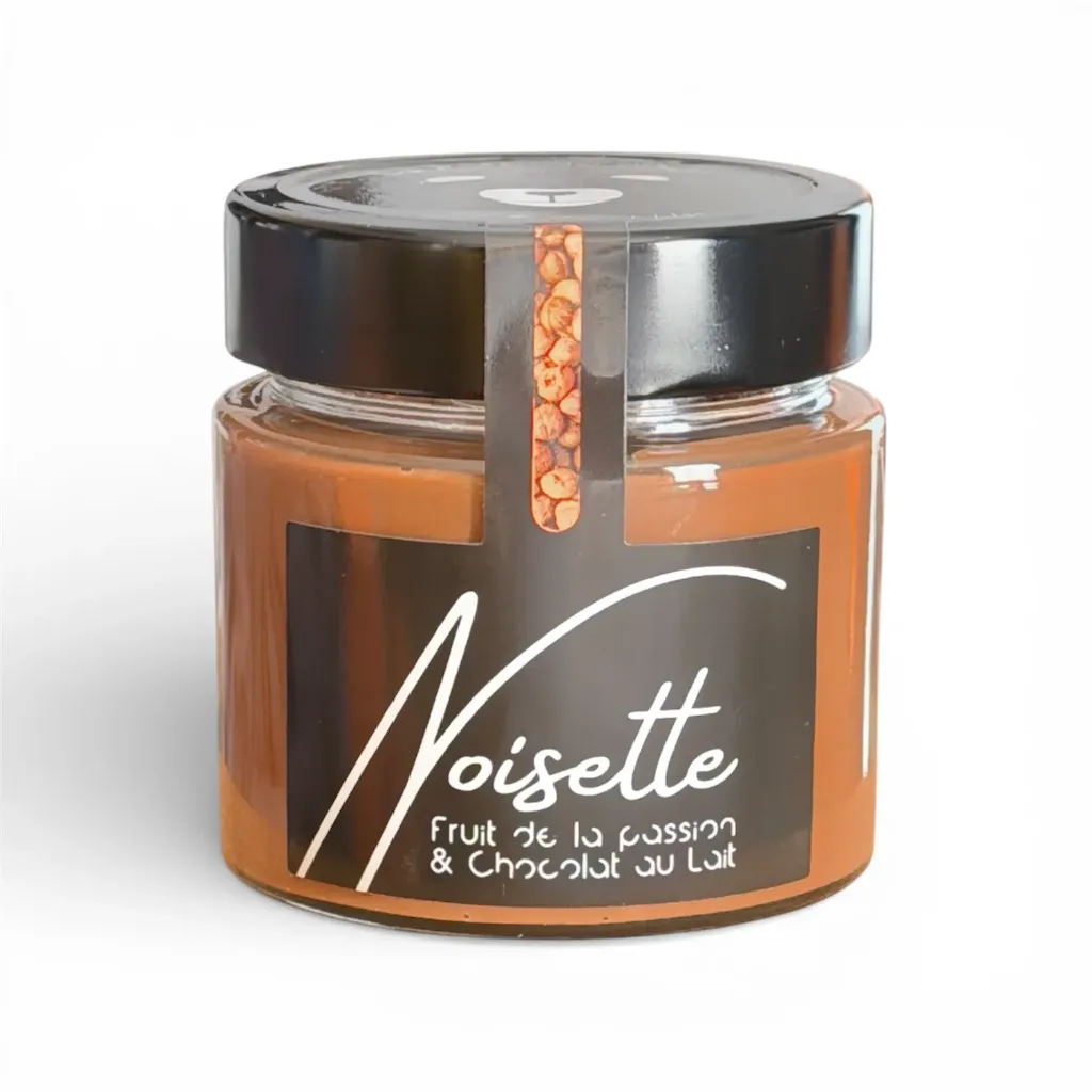 [Noisette Fruit de la passion & Chocolat au Lait] Pâte à tartiner Noisette & Fruit de la Passion – 40% de noisettes