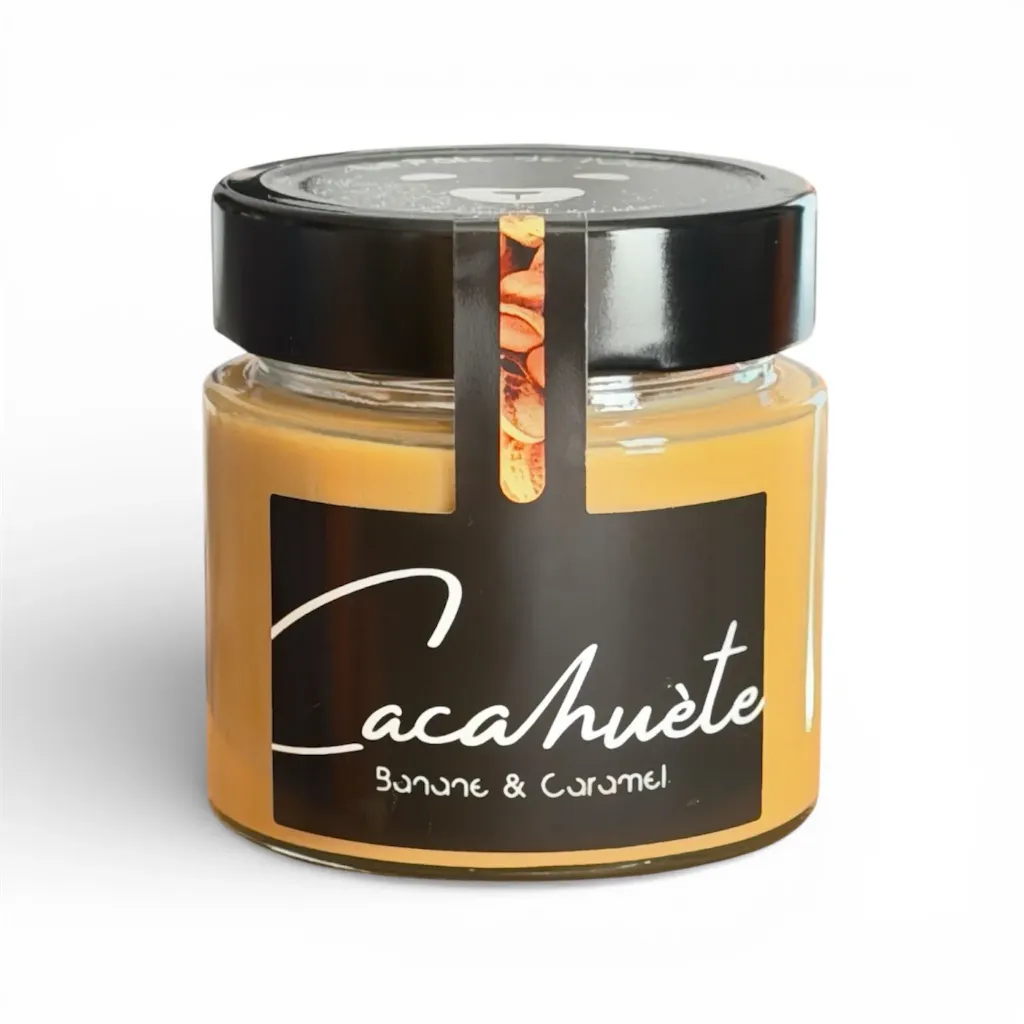 [Cacahuète Banane & Caramel] Pâte à tartiner Cacahuète, Banane & Caramel – 40% de cacahuètes